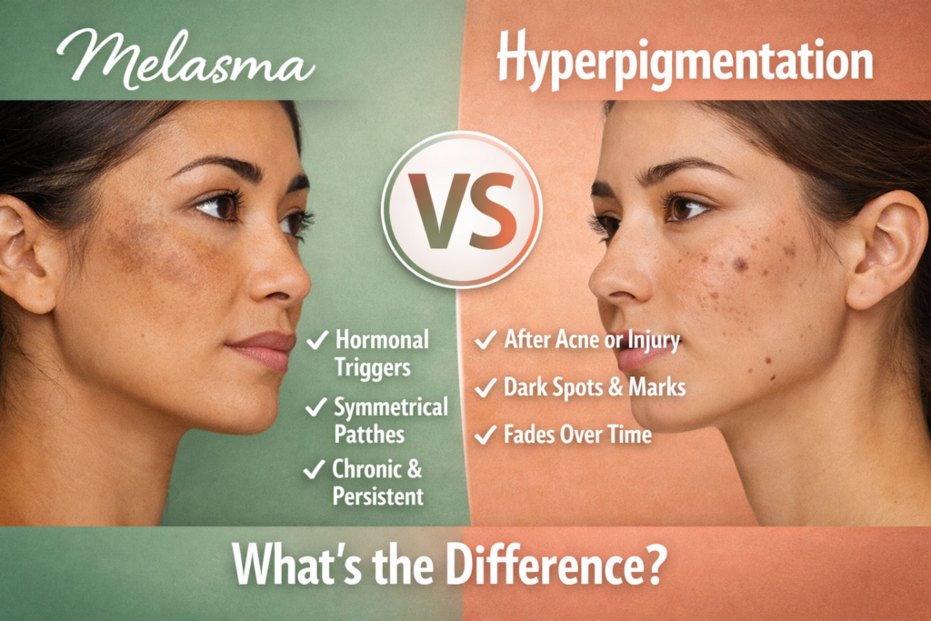 Melasma vs Hyperpigmentation